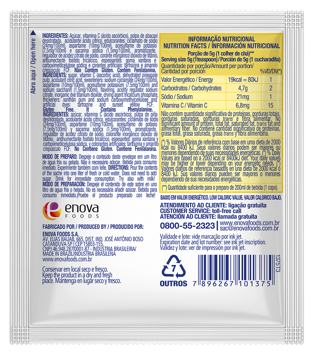 Glup 25g 1L Abacaxi Verso
